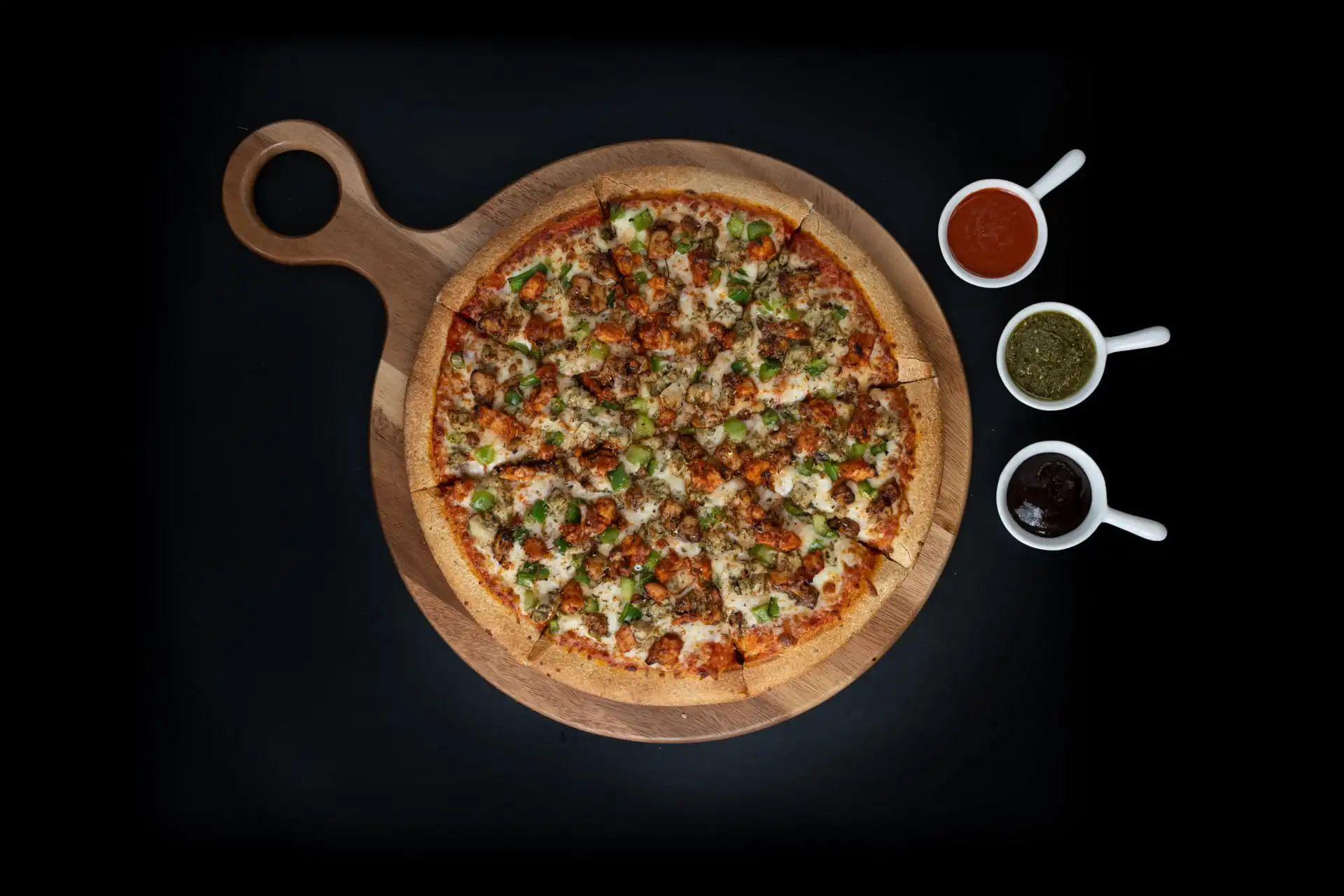 Peppy Paneer pizza at 8 Stone Pizza, Edmonton AB